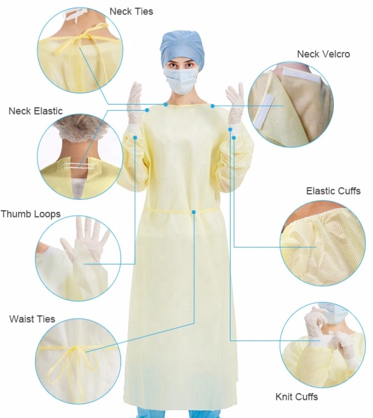 Medical Supplies Sterile Disposable Hospital Operating Surgical Wholesale Level 1 2 3 Protective Isolation Gown